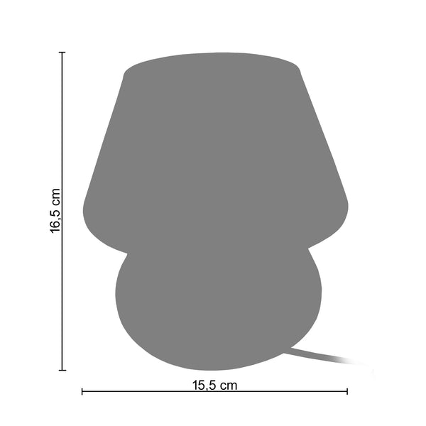 <tc>Candeeiro de Mesa CHAMPIGNON  15,5cm - 1 Luz  </tc>