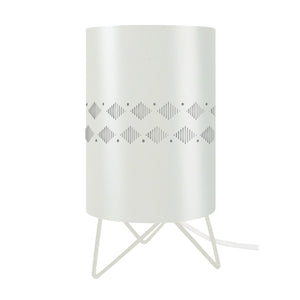 Lampe de chevet TOSEL IKAT DIAMANTES LIGNES,métal  H27xD16xP16  cm.