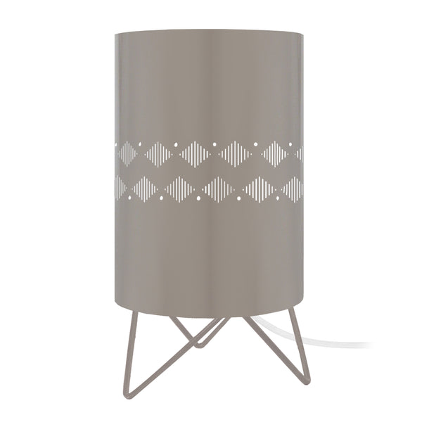 Lampe de chevet TOSEL IKAT DIAMANTES LIGNES,métal  H27xD16xP16  cm.
