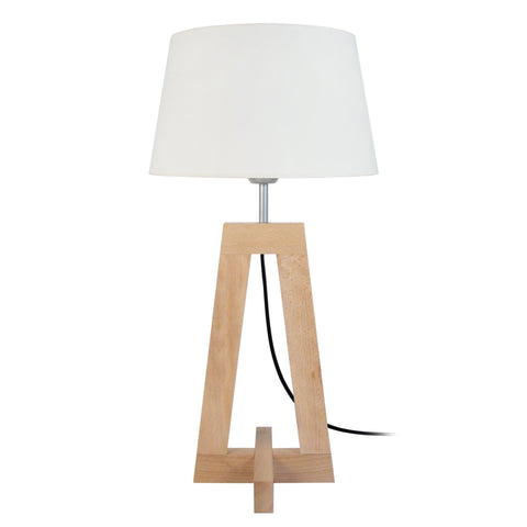 Lampe de chevet TOSEL VILI,bois , H54xD30xP30  cm.