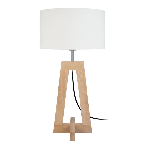Lampe de chevet TOSEL VILI,bois , H54xD30xP30  cm.