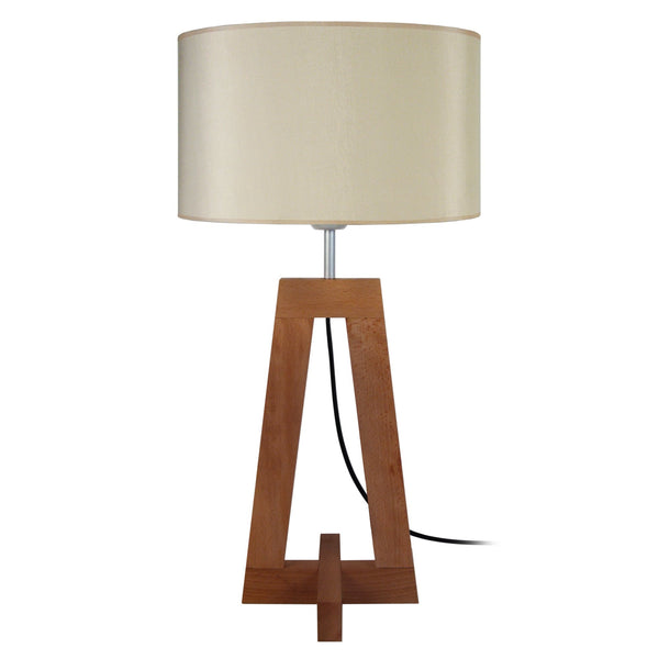 Lampe de chevet TOSEL VILI,bois , H54xD30xP30  cm.