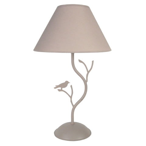 Lampe de chevet TOSEL OISEAUX,métal, H41xD25xP25  cm.