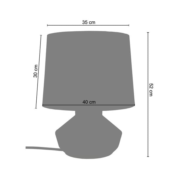 Lampe de salon TOSEL ESPOO,verre , H47xD35xP35  cm.