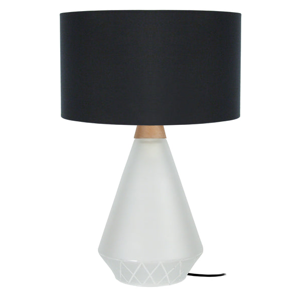 Lampe a poser TOSEL KUOPIO,verre , H53xD35xP35  cm.
