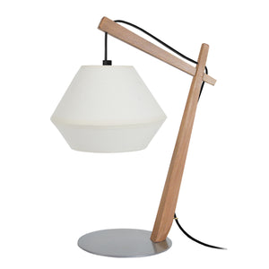Lampe de chevet TOSEL BELFORT CONE,bois , H35xD29xP29  cm.