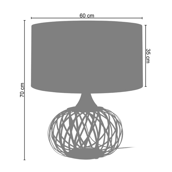 Lampe a poser TOSEL CITROUILLE métal 60cm - 1 Lumière