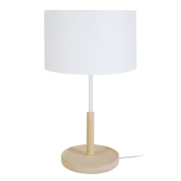 Lampe de chevet TOSEL PISTACHE,bois, H53xD25xP25  cm.