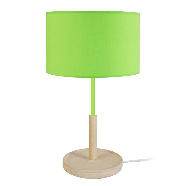 Lampe de chevet TOSEL PISTACHE,bois, H53xD25xP25  cm.