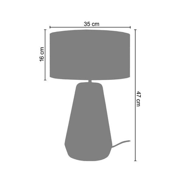 Lampe a poser TOSEL REFLECTS  ,verre  , H47xD35xP35  cm.