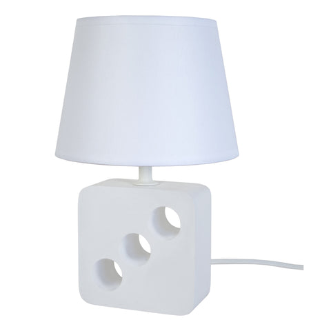 Lampe de chevet TOSEL KIBO,bois, H25,5xD16xP16  cm.