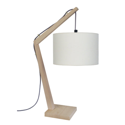 Lampe de chevet TOSEL KRAN CELICA,bois, H50xD30xP30  cm.