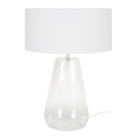 Lampe de chevet TOSEL MINI REFECT A,verre , H25xD18xP18  cm.