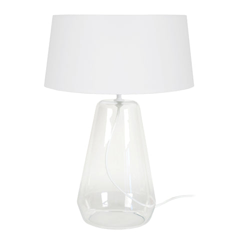 Lampe de chevet TOSEL MINI REFECT B,verre  , H25xD18xP18  cm.