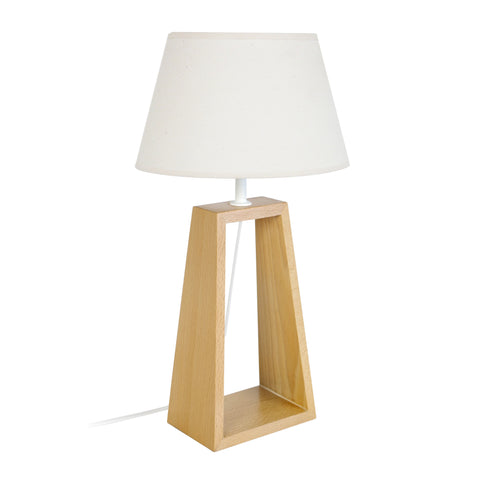 Lampe de chevet TOSEL MIKELLI,bois, H49xD22xP22  cm.