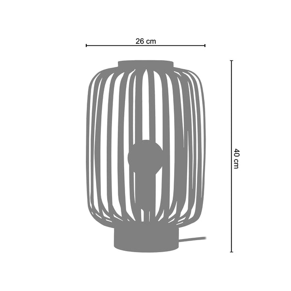 Lampe a poser TOSEL LAM. BERNE,métal  H40xD26xP26  cm.