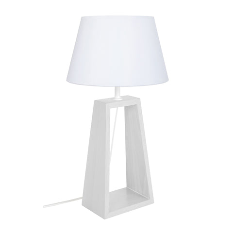 Lampe de chevet TOSEL MIKELLI,bois , H49xD22xP22  cm.