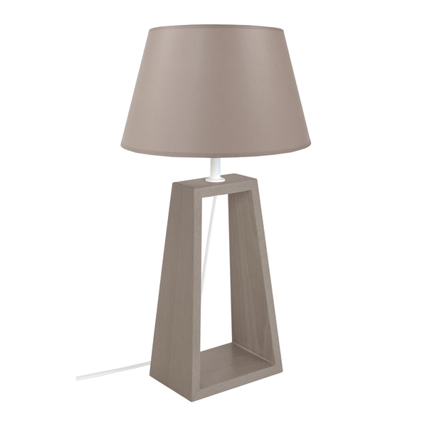 Lampe de chevet TOSEL MIKELLI,bois , H49xD22xP22  cm.