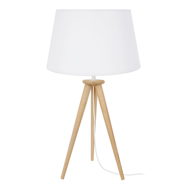 Lampe de chevet TOSEL ARHUS,bois , H54xD30xP30  cm.