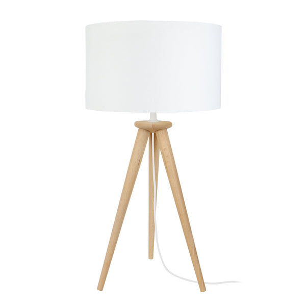 Lampe de chevet TOSEL ARHUS,bois , H54xD30xP30  cm.