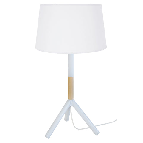 Lampe a poser TOSEL TRIDENT C,bois  , H61xD30xP30  cm.