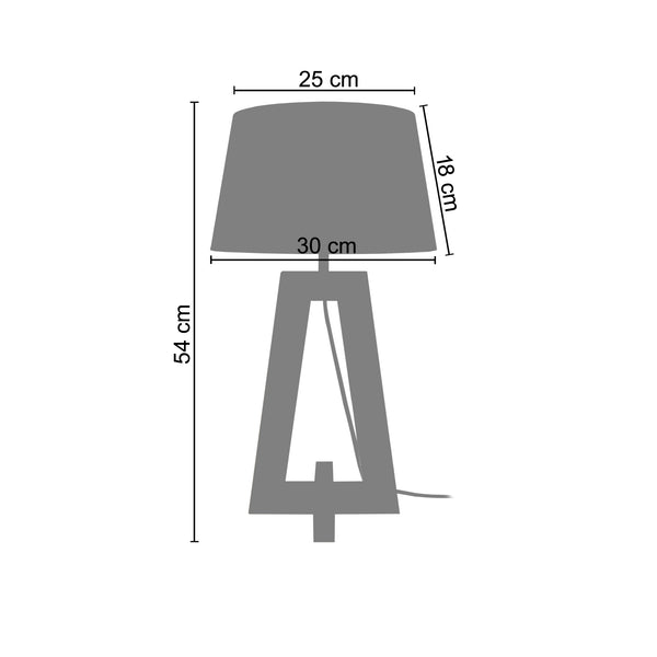 <tc>Candeeiro de Mesa VILI A  30cm - 1 Luz  </tc>