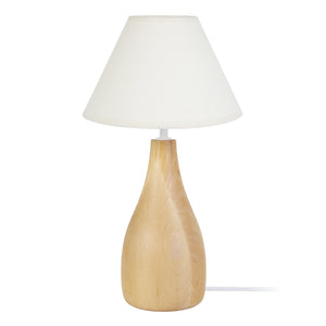 Lampe a poser TOSEL BOUTEILLE BOIS,bois , H40xD22xP22  cm.