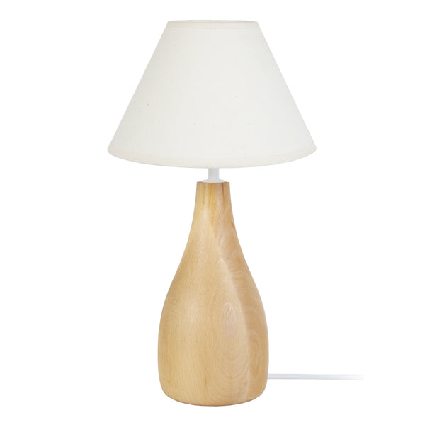 Lampe a poser TOSEL BOUTEILLE BOIS,bois , H40xD22xP22  cm.