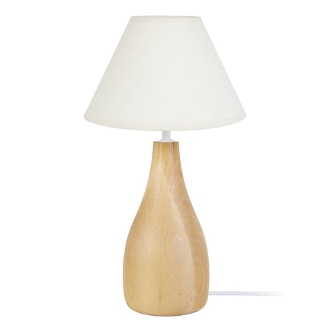 Lampe a poser TOSEL BOUTEILLE BOIS,bois , H40xD22xP22  cm.