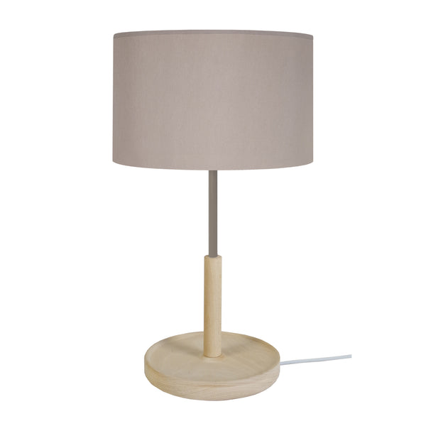 Lampe de chevet TOSEL PISTACHE,bois, H53xD25xP25  cm.