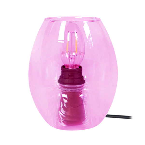 Lampe de chevet TOSEL AGG,verre , H16xD13,5xP13,5  cm.