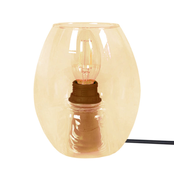 Lampe de chevet TOSEL AGG,verre , H16xD13,5xP13,5  cm.