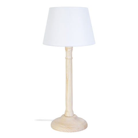 Lampe de chevet TOSEL LÉONA,bois, H38,5xD16xP16  cm.