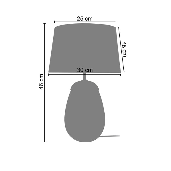 Lampe a poser TOSEL EMMA,verre , H46xD30xP30  cm.