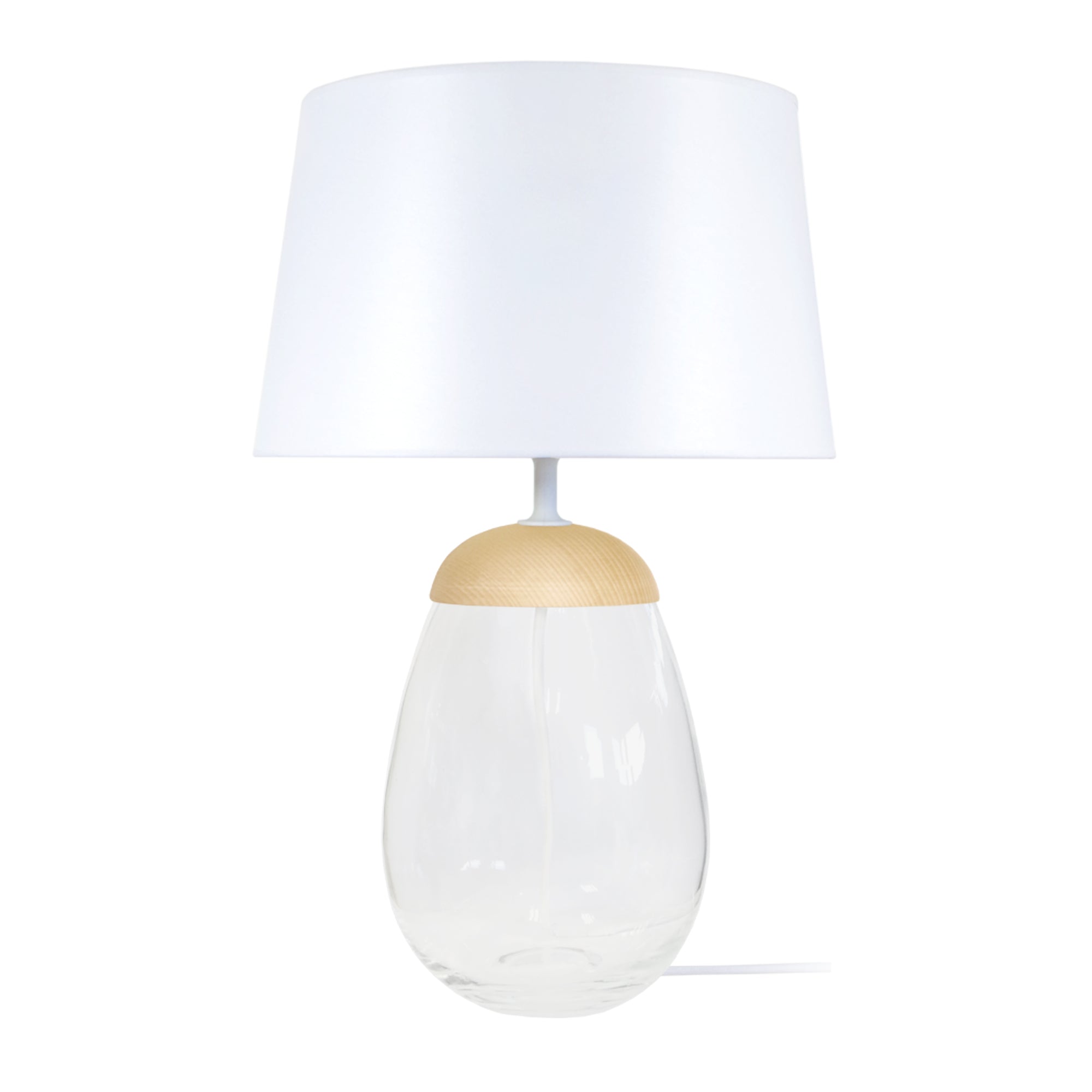 Lampe a poser TOSEL EMMA,verre , H46xD30xP30  cm.