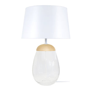 Lampe a poser TOSEL EMMA,verre , H46xD30xP30  cm.