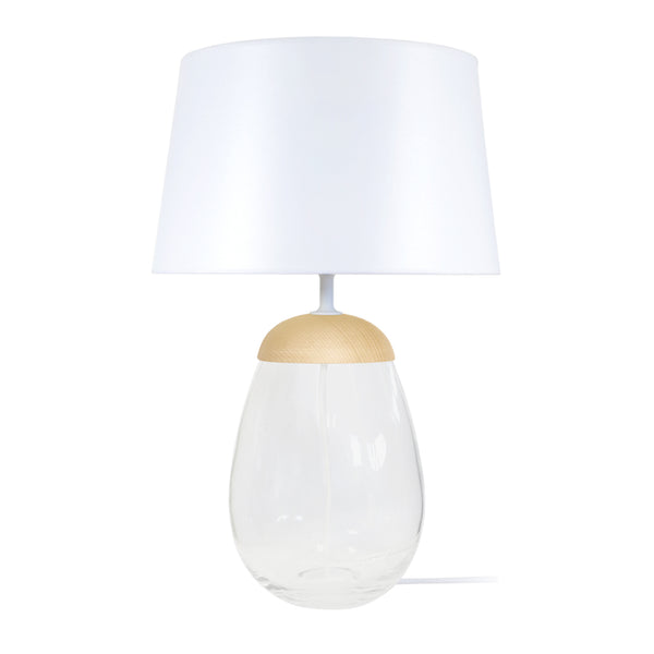Lampe a poser TOSEL EMMA,verre , H46xD30xP30  cm.