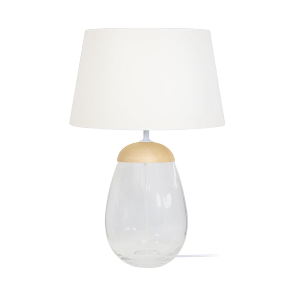 Lampe a poser TOSEL EMMA,verre , H46xD30xP30  cm.