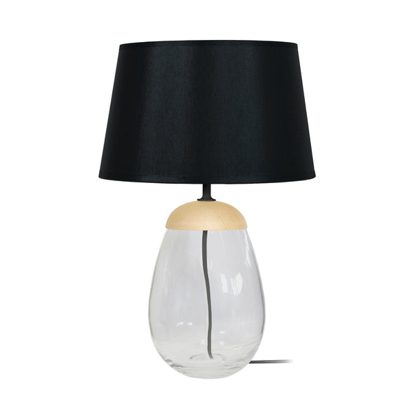 Lampe a poser TOSEL EMMA,verre , H46xD30xP30  cm.