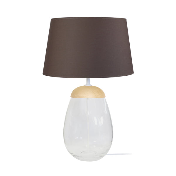 Lampe a poser TOSEL EMMA,verre , H46xD30xP30  cm.