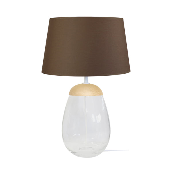 Lampe a poser TOSEL EMMA,verre , H46xD30xP30  cm.