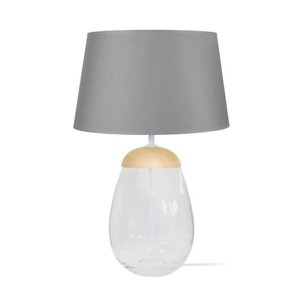 Lampe a poser TOSEL EMMA,verre , H46xD30xP30  cm.