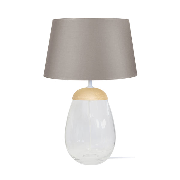Lampe a poser TOSEL EMMA,verre , H46xD30xP30  cm.