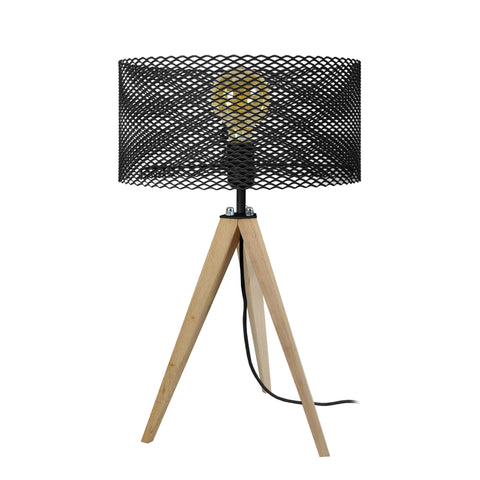 Lampe de chevet TOSEL ADONIS,bois , H54xD30xP30  cm.