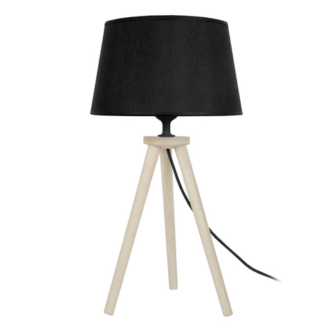 Lampe de chevet TOSEL UTGARD,bois , H44xD30xP30  cm.