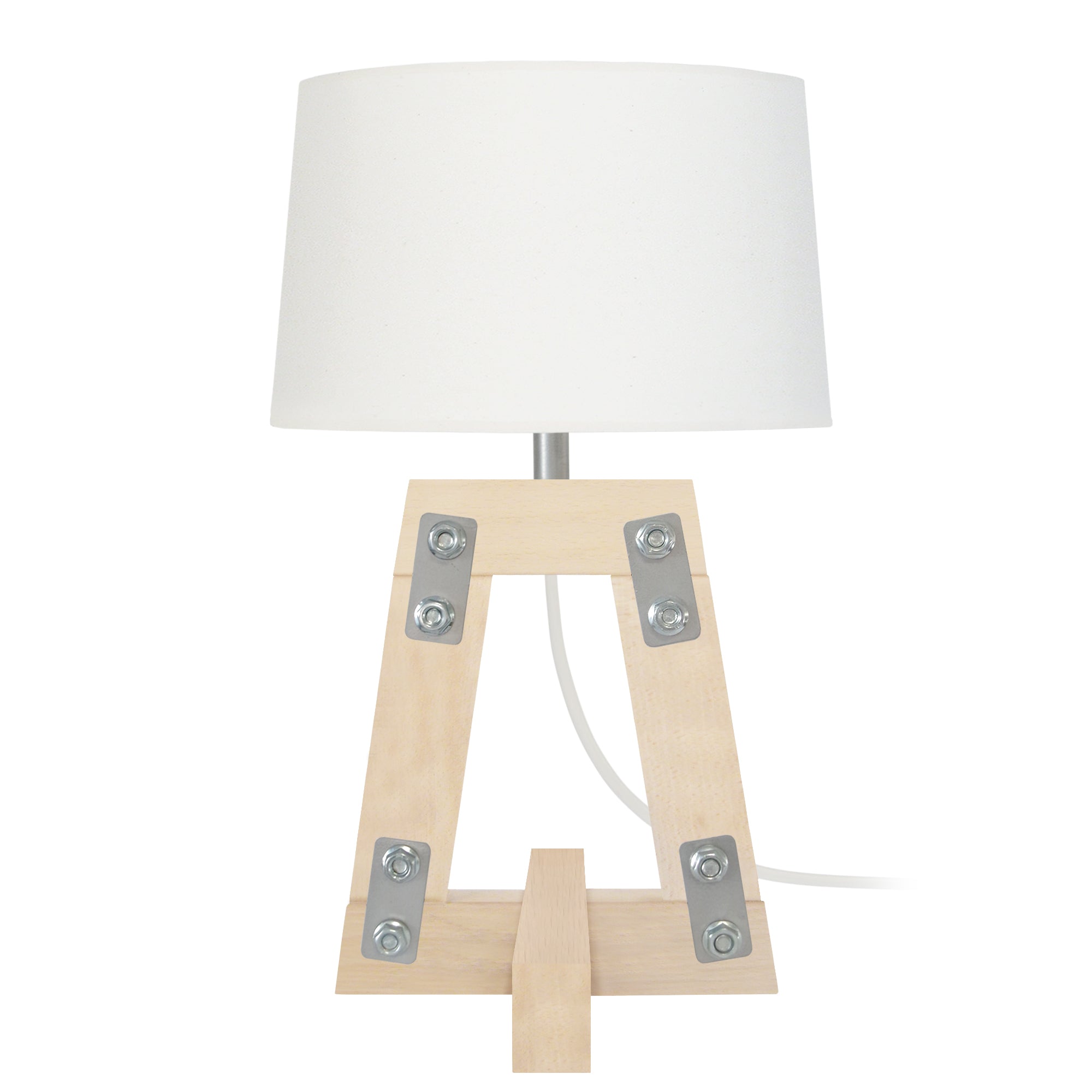Lampe de chevet TOSEL VILARS,bois , H30xD19xP19  cm.