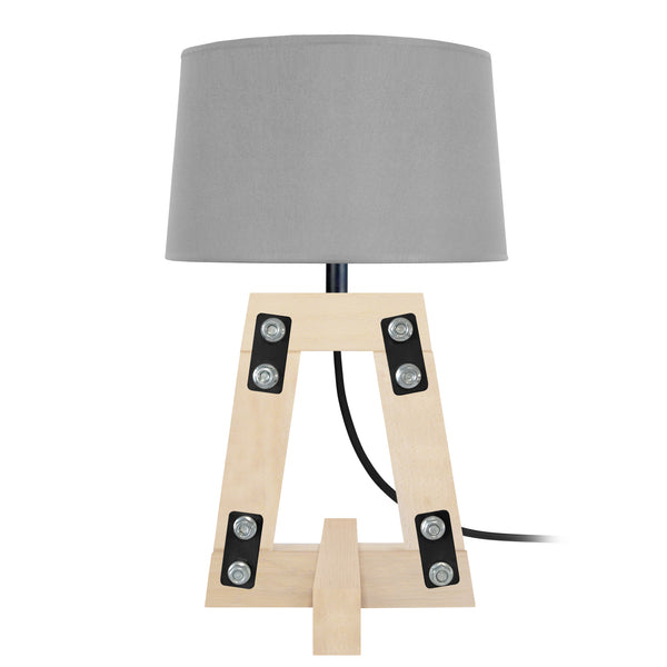 Lampe de chevet TOSEL VILARS,bois , H30xD19xP19  cm.