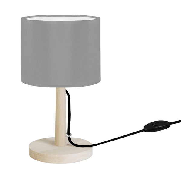 Lampe de chevet TOSEL MYKINES,bois, H28xD16xP16  cm.