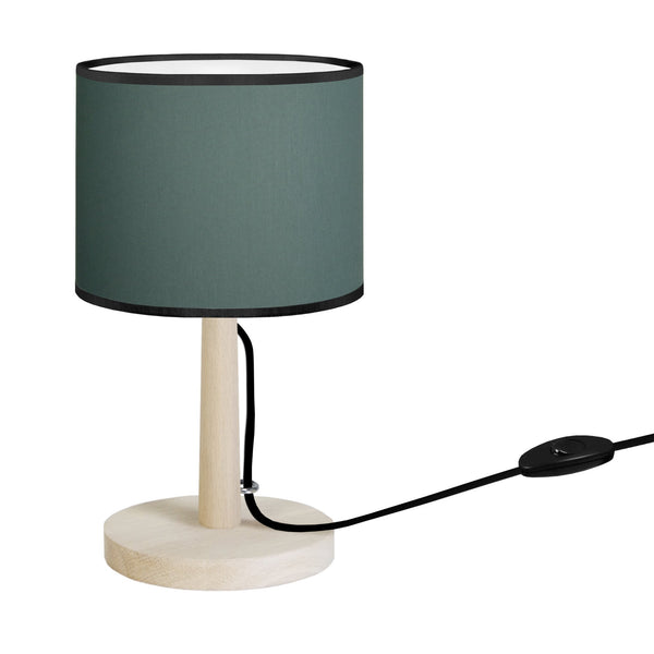 Lampe de chevet TOSEL MYKINES,bois, H28xD16xP16  cm.
