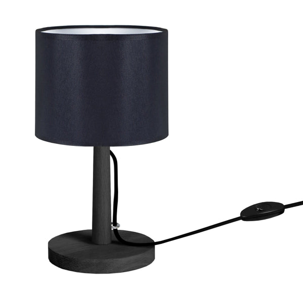 Lampe de chevet TOSEL MYKINES,bois, H28xD16xP16  cm.